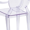 image:imageFlash Furniture IndoorOutdoor Ghost Accent and Dining Chair with Curved Arms and Contoured Seat Stackable Restaurant Chair Transparent CrystalPack of 4