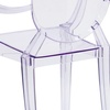 image:imageFlash Furniture IndoorOutdoor Ghost Accent and Dining Chair with Curved Arms and Contoured Seat Stackable Restaurant Chair Transparent CrystalPack of 1