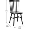 image:imageFlash Furniture Ingrid Commercial Windsor Solid Wood Dining Room Chairs Modern Armless Dining Chairs for Kitchens and Restaurants Set of 2 BlackBlack