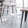 image:imageFlash Furniture Ingrid Commercial Windsor Solid Wood Dining Room Chairs Modern Armless Dining Chairs for Kitchens and Restaurants Set of 2 BlackWhite