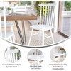 image:imageFlash Furniture Ingrid Commercial Windsor Solid Wood Dining Room Chairs Modern Armless Dining Chairs for Kitchens and Restaurants Set of 2 BlackWhite