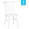 image:imageFlash Furniture Ingrid Commercial Windsor Solid Wood Dining Room Chairs Modern Armless Dining Chairs for Kitchens and Restaurants Set of 2 BlackWhite