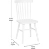 image:imageFlash Furniture Ingrid Commercial Windsor Solid Wood Dining Room Chairs Modern Armless Dining Chairs for Kitchens and Restaurants Set of 2 BlackWhite
