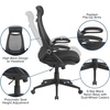 image:imageFlash Furniture Ivan High Back Black Mesh Executive Swivel Office Chair with FlipUp Arms