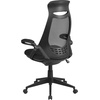 image:imageFlash Furniture Ivan High Back Black Mesh Executive Swivel Office Chair with FlipUp Arms