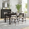 image:imageFlash Furniture Jackson Commercial Industrial Wood Dining Chair Solid Beechwood Frame Support Bar Set of 2 BlackAntique White
