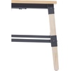 image:imageFlash Furniture Jackson Commercial Industrial Wood Dining Chair Solid Beechwood Frame Support Bar Set of 2 BlackAntique White
