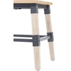 image:imageFlash Furniture Jackson Commercial Industrial Wood Dining Chair Solid Beechwood Frame Support Bar Set of 2 BlackAntique White
