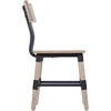 image:imageFlash Furniture Jackson Commercial Industrial Wood Dining Chair Solid Beechwood Frame Support Bar Set of 2 BlackAntique White
