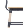 image:imageFlash Furniture Jackson Commercial Industrial Wood Dining Chair Solid Beechwood Frame Support Bar Set of 2 BlackAntique White