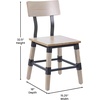 image:imageFlash Furniture Jackson Commercial Industrial Wood Dining Chair Solid Beechwood Frame Support Bar Set of 2 BlackAntique White