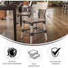image:imageFlash Furniture Jackson Commercial Industrial Wood Dining Chair Solid Beechwood Frame Support Bar Set of 2 BlackAntique White