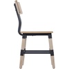 image:imageFlash Furniture Jackson Commercial Industrial Wood Dining Chair Solid Beechwood Frame Support Bar Set of 2 BlackAntique White