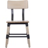 image:imageFlash Furniture Jackson Commercial Industrial Wood Dining Chair Solid Beechwood Frame Support Bar Set of 2 BlackAntique White