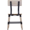 image:imageFlash Furniture Jackson Commercial Industrial Wood Dining Chair Solid Beechwood Frame Support Bar Set of 2 BlackAntique White
