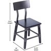 image:imageFlash Furniture Jackson Commercial Industrial Wood Dining Chair Solid Beechwood Frame Support Bar Set of 2 BlackBlack