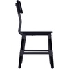 image:imageFlash Furniture Jackson Commercial Industrial Wood Dining Chair Solid Beechwood Frame Support Bar Set of 2 BlackBlack