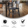 image:imageFlash Furniture Jackson Commercial Industrial Wood Dining Chair Solid Beechwood Frame Support Bar Set of 2 BlackBlack