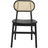 image:imageFlash Furniture Jacob Cane Rattan Dining Chairs Solid Wood Frame amp Seat Oval Breathable Backrest Commercial Grade Pack of 2 NaturalBlackBlack