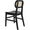 image:imageFlash Furniture Jacob Cane Rattan Dining Chairs Solid Wood Frame amp Seat Oval Breathable Backrest Commercial Grade Pack of 2 NaturalBlackBlack