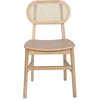image:imageFlash Furniture Jacob Cane Rattan Dining Chairs Solid Wood Frame amp Seat Oval Breathable Backrest Commercial Grade Pack of 2 NaturalBlackNatural