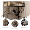 image:imageFlash Furniture Jake Loft Bed Frame with Desk  Twin Size  Black Metal Frame  250 lbs Static Weight Capacity  Protective Guard Rails  Assembles in 1 Hour or LessBlack