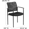 image:imageFlash Furniture Jana Comfort Black Mesh Stackable Steel Side Chair with Nylon Arms and BuiltIn Lumbar SupportBlack