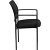 image:imageFlash Furniture Jana Comfort Black Mesh Stackable Steel Side Chair with Nylon Arms and BuiltIn Lumbar SupportBlack
