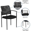 image:imageFlash Furniture Jana Comfort Black Mesh Stackable Steel Side Chair with Nylon Arms and BuiltIn Lumbar SupportBlack