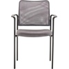image:imageFlash Furniture Jana Comfort Black Mesh Stackable Steel Side Chair with Nylon Arms and BuiltIn Lumbar SupportGrey