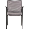 image:imageFlash Furniture Jana Comfort Black Mesh Stackable Steel Side Chair with Nylon Arms and BuiltIn Lumbar SupportGrey