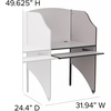 image:imageFlash Furniture Jordan AddOn Study Carrel in Nebula Grey FinishNebula Grey