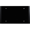 image:imageFlash Furniture Jude Tempered Glass Computer Desk with PullOut Keyboard Tray and Crisscross Frame Small Computer Desk for Home Office CherryClearBlack