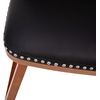 image:imageFlash Furniture Julia Set of 2 Transitional Counter Stools  Black LeatherSoft Upholstery  Silver Nailhead Trim  24 Inch  Walnut Finish Wood Frames