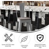 image:imageFlash Furniture Kai Commercial 30 High IndoorOutdoor Bar Height Stool  Black Galvanized Steel Frame  Black Square AllWeather Poly Resin Seat  Removable BackSilverGray