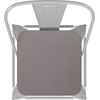 image:imageFlash Furniture Kai Commercial 30 High IndoorOutdoor Bar Height Stool  Black Galvanized Steel Frame  Black Square AllWeather Poly Resin Seat  Removable BackWhiteGray