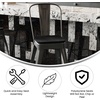 image:imageFlash Furniture Kai Commercial 30 High IndoorOutdoor Bar Height Stool  Black Galvanized Steel Frame  Black Square AllWeather Poly Resin Seat  Removable BackBlackBlack