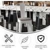 image:imageFlash Furniture Kai Commercial 30 High IndoorOutdoor Bar Height Stool  Black Galvanized Steel Frame  Black Square AllWeather Poly Resin Seat  Removable BackWhiteGray