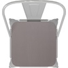 image:imageFlash Furniture Kai Commercial 30 High IndoorOutdoor Bar Height Stool  Black Galvanized Steel Frame  Black Square AllWeather Poly Resin Seat  Removable BackWhiteGray