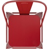 image:imageFlash Furniture Kai Commercial 30 High IndoorOutdoor Bar Height Stool  Black Galvanized Steel Frame  Black Square AllWeather Poly Resin Seat  Removable BackRedRed