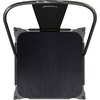 image:imageFlash Furniture Kai Commercial 30 High IndoorOutdoor Bar Height Stool  Black Galvanized Steel Frame  Black Square AllWeather Poly Resin Seat  Removable BackBlackBlack