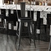 image:imageFlash Furniture Kai Commercial 30 High IndoorOutdoor Bar Height Stool  Black Galvanized Steel Frame  Black Square AllWeather Poly Resin Seat  Removable BackBlackBlack