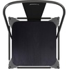 image:imageFlash Furniture Kai Commercial 30 High IndoorOutdoor Bar Height Stool  Black Galvanized Steel Frame  Black Square AllWeather Poly Resin Seat  Removable BackBlackBlack