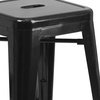 image:imageFlash Furniture Kai Commercial Grade 24 High Backless Black Metal IndoorOutdoor Counter Height Stool with Square SeatBlack