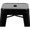 image:imageFlash Furniture Kai Commercial Grade 24 High Backless Black Metal IndoorOutdoor Counter Height Stool with Square SeatBlack
