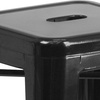 image:imageFlash Furniture Kai Commercial Grade 24 High Backless Black Metal IndoorOutdoor Counter Height Stool with Square SeatBlack