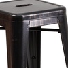 image:imageFlash Furniture Kai Commercial Grade 24 High Backless Black Metal IndoorOutdoor Counter Height Stool with Square SeatBlackantique Gold