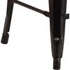 image:imageFlash Furniture Kai Commercial Grade 24 High Backless Black Metal IndoorOutdoor Counter Height Stool with Square SeatBlackantique Gold