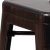 image:imageFlash Furniture Kai Commercial Grade 24 High Backless Black Metal IndoorOutdoor Counter Height Stool with Square SeatBlackantique Gold