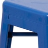 image:imageFlash Furniture Kai Commercial Grade 24 High Backless Black Metal IndoorOutdoor Counter Height Stool with Square SeatBlue
